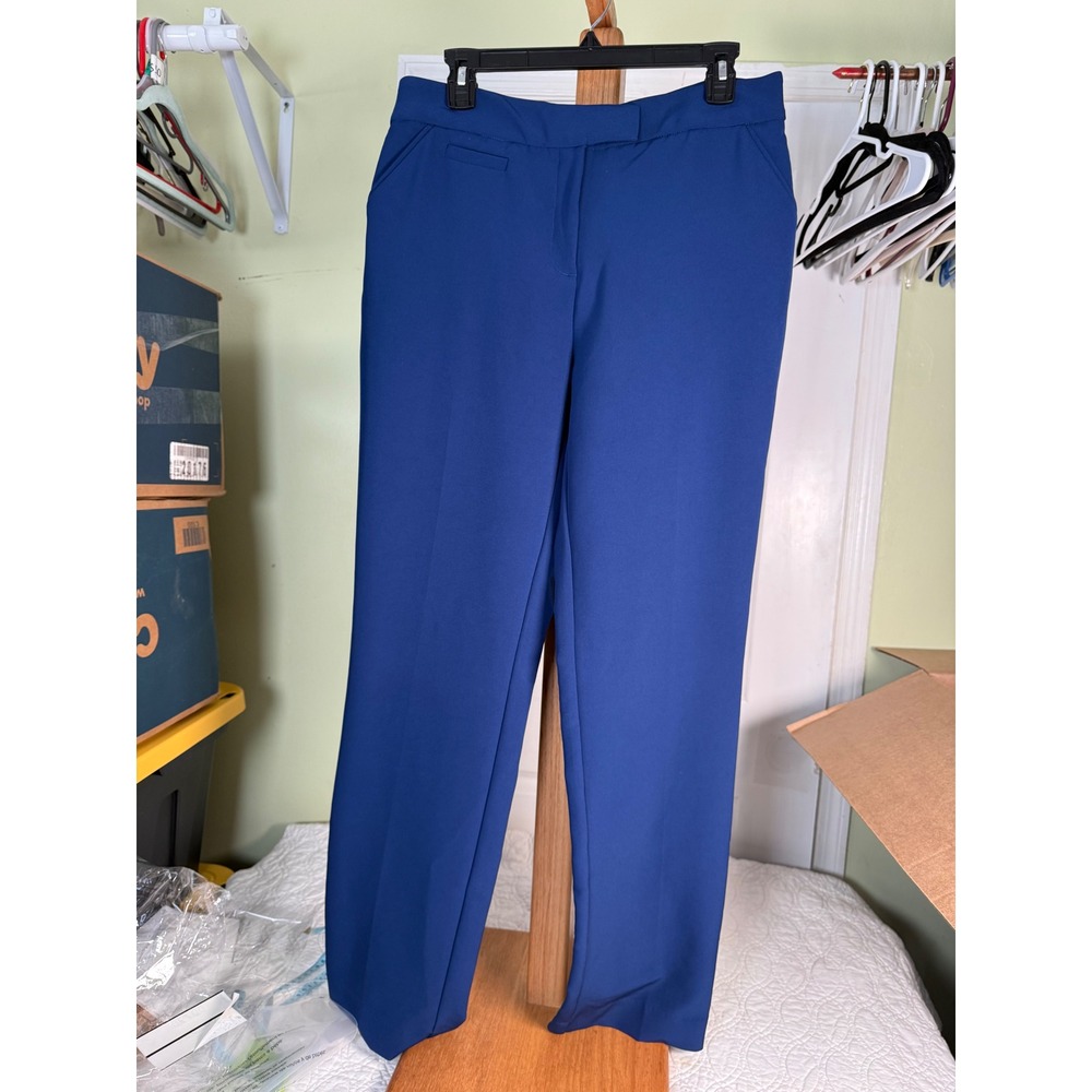 Investments Blue Straight Leg Dress Pants Womens Size 10L Professional Trousers